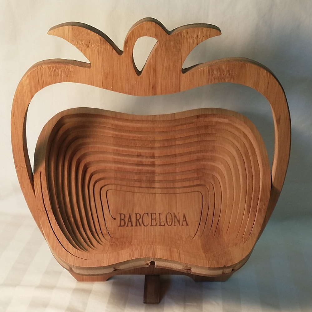 Barcelona Spain vintage art deco design collapsible trivet basket
